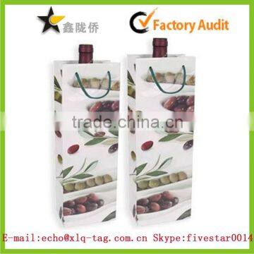 2014 Wholesale paper wine bag,fancy paper wine bag,reuse fancy paper wine bag