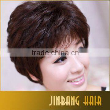 Short Kind Synthetic Black Brown Color Loose Wave Hair Wig For Woman photo-3