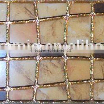 Foshan ceramic manufacturer golden & silver border tile royal ceramic tiles