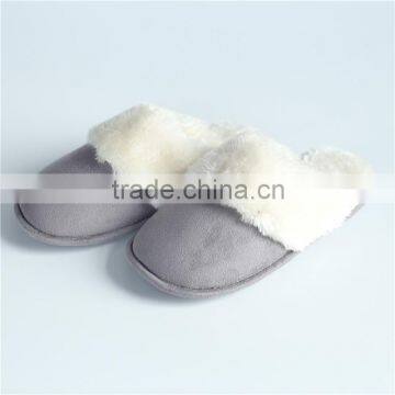 Woman microsuede indoor slipper with plush