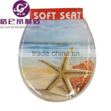 GLD Factory Adult Printing Pvc Soft Toilet Seat Cover With Padding photo-3