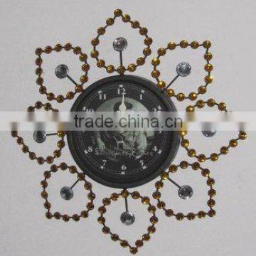 Acrylic Diamond Metal Wall Clock