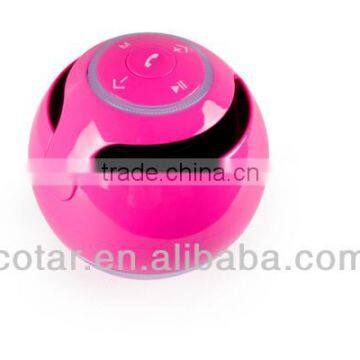 Fashion Portable mini ball + LED Light Bluetooth Speaker Wireless With Hands-free Call