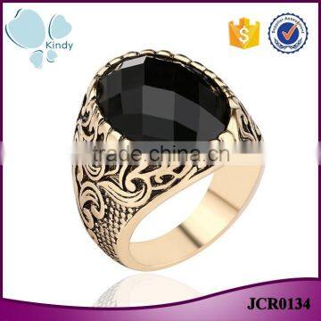 Less than 1 dollar jewelry gold plated zinc alloy big stone ring designs for women