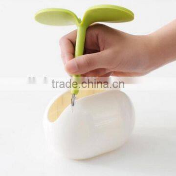 Creative Sprouting Bean Shape Desktop Stationery Holder