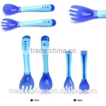 Silicone Baby Spoon Temperature Sensoring Spoon Set Baby Feed Tool