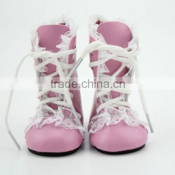 Hot sale pink boots custom make american girl doll shoes for 18 inch dolls