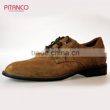 Tan Swede Leather Latest Design Mens Derby Shoes photo-3