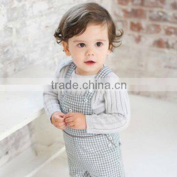 davebella 2013 autumn new arrival fashiom 100% cotton baby boy rompers baby overall DB264                        
                                                Quality Choice