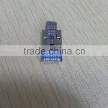 2015 Hot selling USB 3.0 male to Micro usb male 2 in 1 SMD Connector