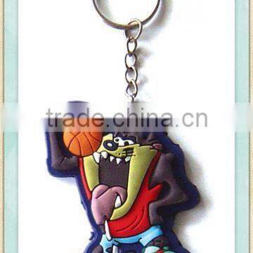 2D basketball soft pvc key chain