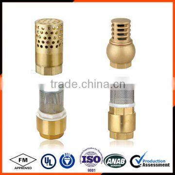 Brass foot/bottom valve with stainless steel mesh for water pump