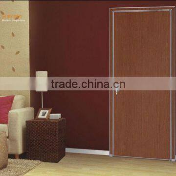 Wood style aluminium front hotel room door