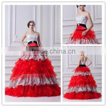 Fashion Colorful Gorgeous Layred Real Sample Quinceanera Dress Prom Dress 07-185