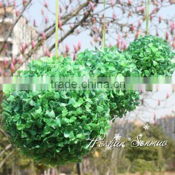 garden decoration firm PE material artificial boxwood grass ball topiary grass from China manufacture