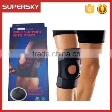 A-308 Open Knee Adjustable Climbing Knee Support Copper Compression Knee Sleeve and Patellar Neoprene Knee Brace