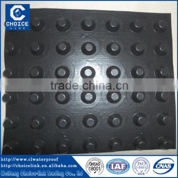 Dimple drainage board with high compressive strength