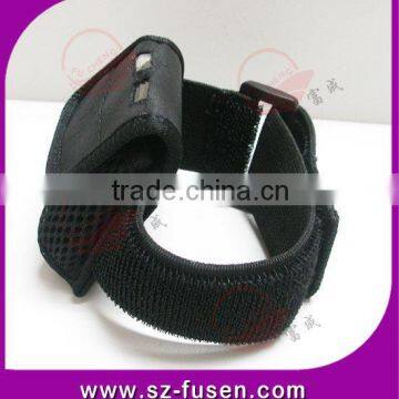 Factory directly wholesale cheap custom elastic hook loop wrist bands