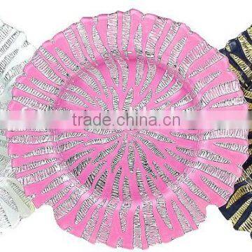 Wholesale Charger Plate/show plate/under plate/dinner plate/candle plate/cheap plate in Color Painted by Spinning