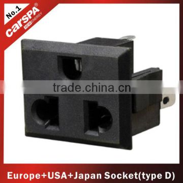 Europe+USA+Japan AC c8 socket(type D)