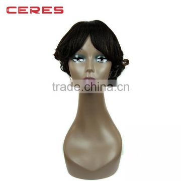 cheap wholesale price regular machine made hair wig, noble style 100 brazilian virgin human hair wig overnight delivery