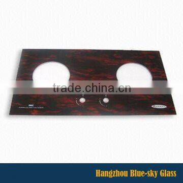 LT 5mm 6mm low price standard cut to sizes tempered glass panel for gas stove