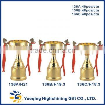 Metal Gold Base Three Sizes Students Matches Awards 136ABC Small Trophies Gold Trophy Cup photo-2