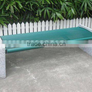 Powder coated metal outdoor bench backless concrete bench                        
                                                Quality Choice