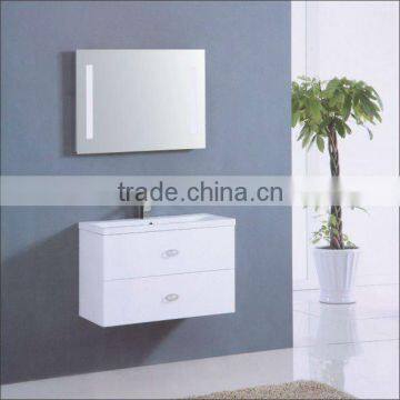 White finish wall-mounted MDF bathroom cabinets