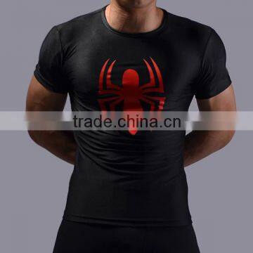 Wholesale OEM Service Male Superheroes Spiderman Compression Tshirt Base Layer Fitness Shirt Custome Sportswear for Men photo-2
