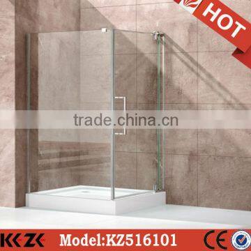 simple design frameless shower room