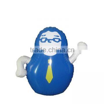 man-stand inflatable punching bag for kids, promotional inflatable tumbler with hands