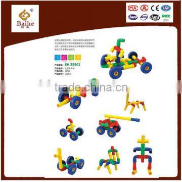 Plastic building block toys