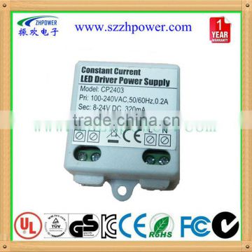 12v 300ma 3.6w led driver power supply with constant current or voltage