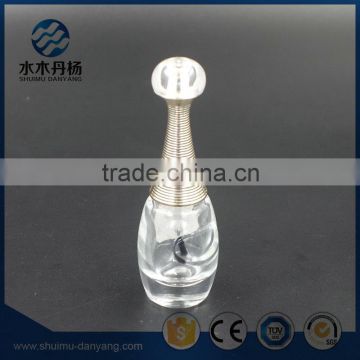 Cylinder bottle cap and brush sealing luxury cap nail polish glass bottles