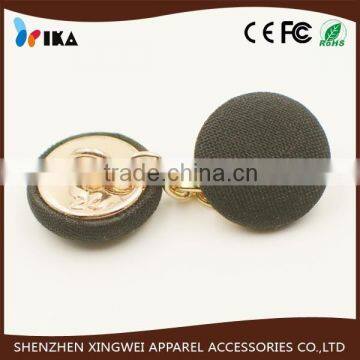 cloth covered button with metal shank for decoration