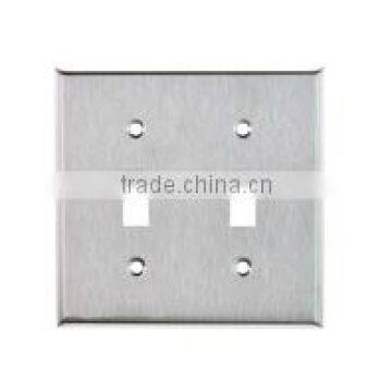 2 GANG toggle wall switch stainless steel wall plate USA standard