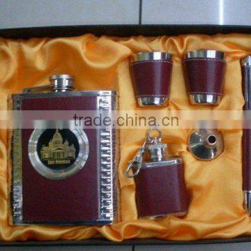 New design stainless steel hip flask for gift set