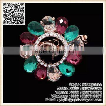 Best Gifts Friend Plant Pearl Maple Leaf Brooch Rose Gold White Crystal Brooch photo-4