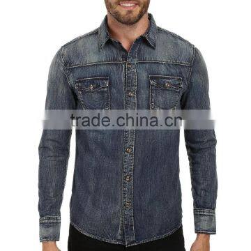 men's classic vintage denim shirt