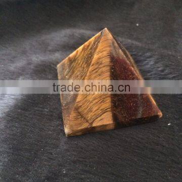Gorgeous High Quality Natural Tiger Eye Crystal Stone Pyramids Ornaments