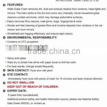 WILITA Foaming Glass Windshield Cleaner Spray photo-3