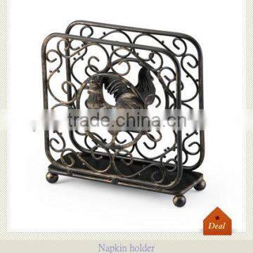 Metal square antique napkin holder