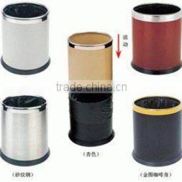 outdoor stainless steel metal ash bin/rubbish bin/waste bin GP-025 with double layers