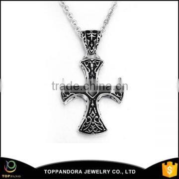 fashionable hot sale israel cross pendant, black metal pendant