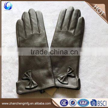 Luxury nudelady goskin C grade leather gloves with high quality