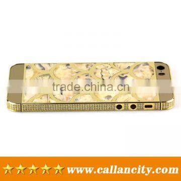 Fashion unique product for iphone 5s gold body with shell design