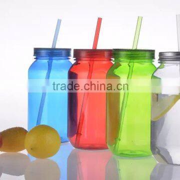 High Quality 16OZ 20OZ Drinkging Glass Mason Jar With Handle Straw and Tin Lid Manufacturer photo-3