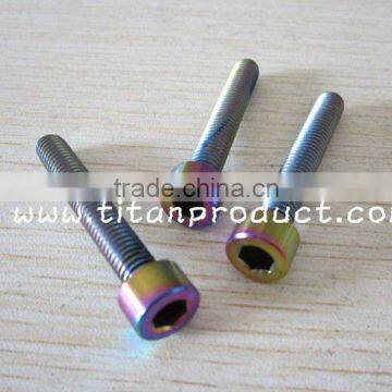 Gr.5 Titanium Screws M6x40mm Rainbow Socket Head