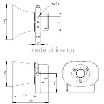 SPH-710T Waterproof 10W 5W 2.5W Public Address Horn Speaker photo-3